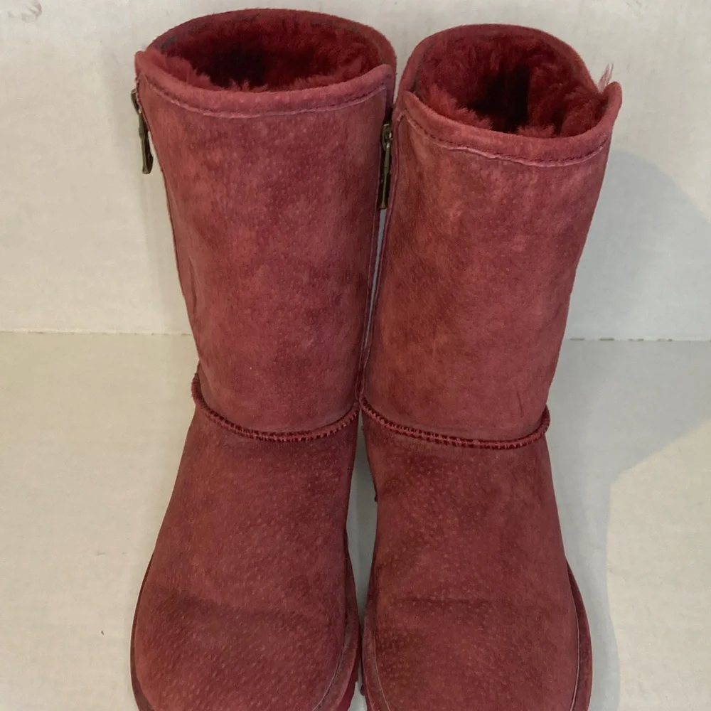 Lam Women Pink Suede Boots Size 6